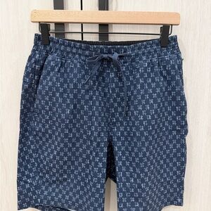 lululemon athletica Navy Patterned Swim Trunks